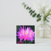 Verbluffende roze en Paarse Cactus Dahlia Vierkante Visitekaartje (Staand voorkant)