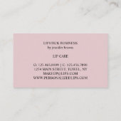 Verbluffende roze lips maken artistiek ontwerp mog visitekaartje (Achterkant)