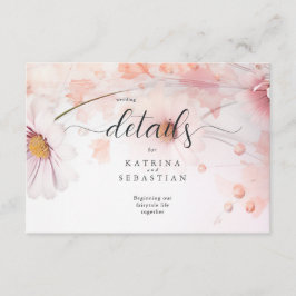 Verbluffende roze madeliefjes informatiekaartje