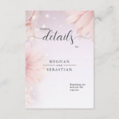 Verbluffende roze madeliefjes informatiekaartje (Voorkant)