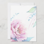 Verbluffende roze pioenen Baby shower uitnodiging (Achterkant)