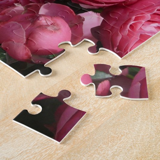 Verbluffende roze rozen legpuzzel (Zijkant)
