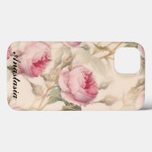 Verbluffende roze rozen met jouw naam Case-Mate iPhone case (Achterkant (horizontaal))