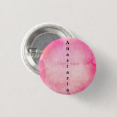 Verbluffende roze Waterverf Ronde Button 3,2 Cm (Voorkant /achterkant)