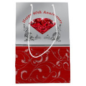 Verbluffende Ruby 40th Jubileum Cadeautassen Medium Cadeauzakje (Voorkant)
