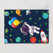 VERBLUFFENDE RUIMTEVERJAARDAGSUITNODIGING BRIEFKAART (Achterkant)