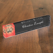 Verbluffende schedel naambordje (Zijkant)