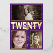 Verbluffende schoolkleuren 3 Uitnodiging tot Folie (Voorkant)