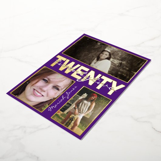 Verbluffende schoolkleuren 3 Uitnodiging tot Folie (Gedraaid)