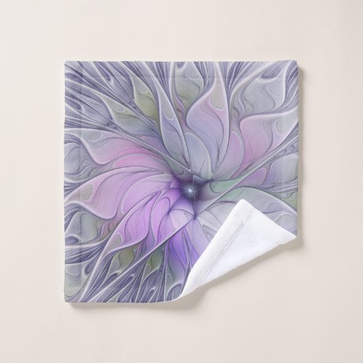 Verbluffende schoonheid Moderne Abstracte fractale Bad Handdoek (Wasdoekje)