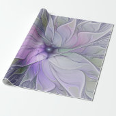 Verbluffende schoonheid Moderne Abstracte fractale Cadeaupapier (Uitgerold)