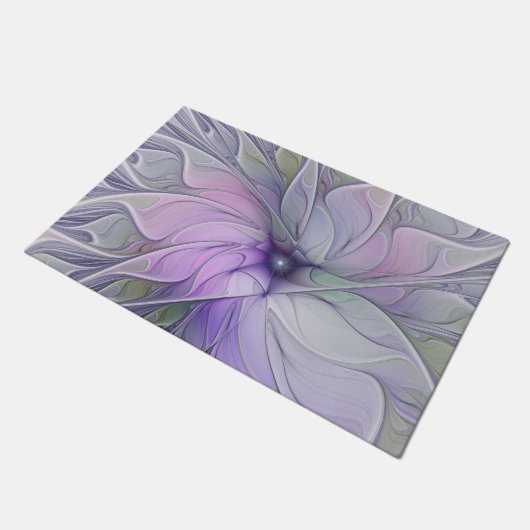 Verbluffende schoonheid Moderne Abstracte fractale Deurmat (Schuin)