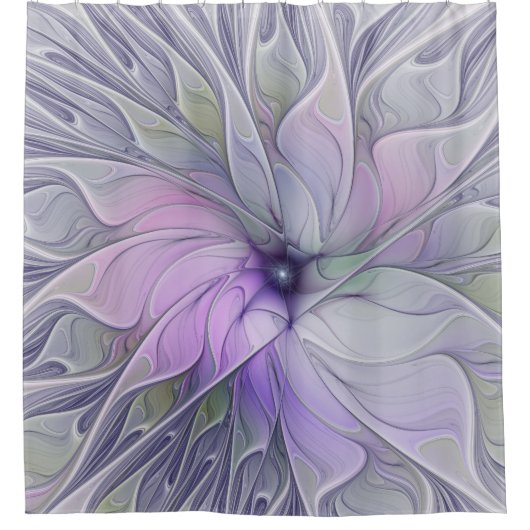 Verbluffende schoonheid Moderne Abstracte fractale Douchegordijn (Voorkant)