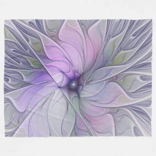 Verbluffende schoonheid Moderne Abstracte fractale Fleece Deken (Voorkant (Horizontaal))
