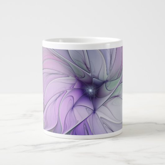 Verbluffende schoonheid Moderne Abstracte fractale Grote Koffiekop (Voorkant)