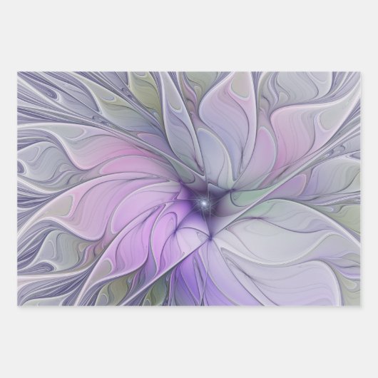 Verbluffende schoonheid Moderne Abstracte fractale Inpakpapier Vel (Voorkant)