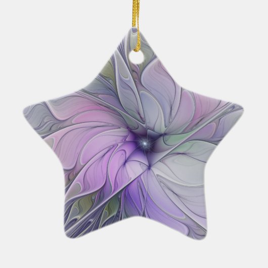 Verbluffende schoonheid Moderne Abstracte fractale Keramisch Ornament (Achterkant)