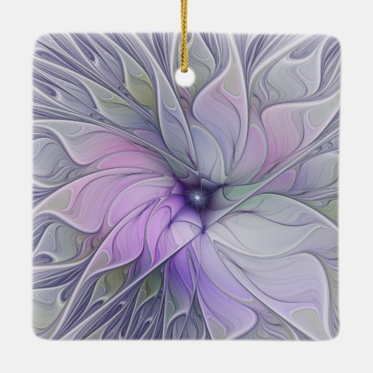 Verbluffende schoonheid Moderne Abstracte fractale Keramisch Ornament (Achterkant)