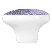 Verbluffende schoonheid Moderne Abstracte fractale Keramische Knop (Zijkant)