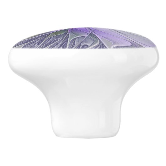 Verbluffende schoonheid Moderne Abstracte fractale Keramische Knop (Zijkant)