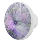 Verbluffende schoonheid Moderne Abstracte fractale Keramische Knop (Rechts)