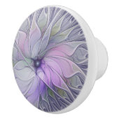 Verbluffende schoonheid Moderne Abstracte fractale Keramische Knop (Rechts)