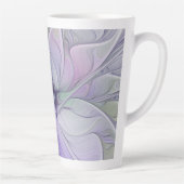 Verbluffende schoonheid Moderne Abstracte fractale Latte Mok (Rechts)