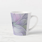 Verbluffende schoonheid Moderne Abstracte fractale Latte Mok (Rechts)