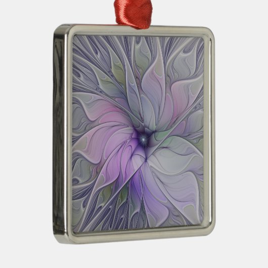 Verbluffende schoonheid Moderne Abstracte fractale Metalen Ornament (Rechts)