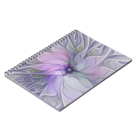 Verbluffende schoonheid Moderne Abstracte fractale Notitieboek (Linkerzijde)