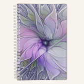 Verbluffende schoonheid Moderne Abstracte fractale Notitieboek (Voorkant)