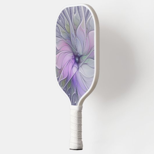 Verbluffende schoonheid Moderne Abstracte fractale Pickleball Paddle (Links)