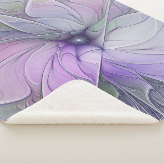 Verbluffende schoonheid Moderne Abstracte fractale Sherpa Deken (3/4)