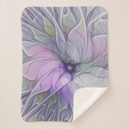 Verbluffende schoonheid Moderne Abstracte fractale Sherpa Deken