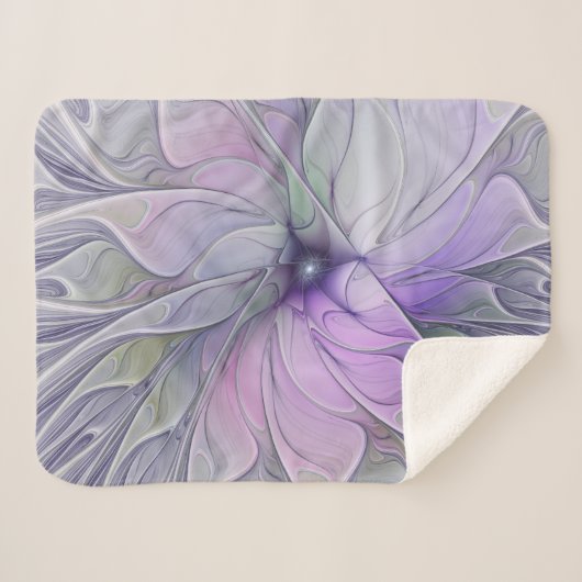 Verbluffende schoonheid Moderne Abstracte fractale Sherpa Deken (Voorkant (horizontaal))