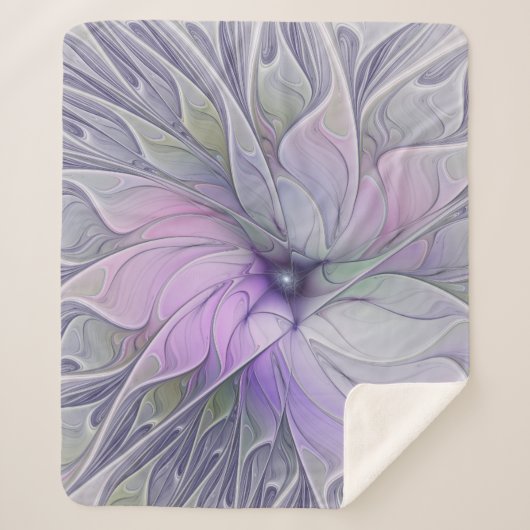 Verbluffende schoonheid Moderne Abstracte fractale Sherpa Deken (Voorkant)