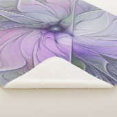 Verbluffende schoonheid Moderne Abstracte fractale Sherpa Deken (3/4)