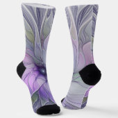 Verbluffende schoonheid Moderne Abstracte fractale Sokken (Gebogen)