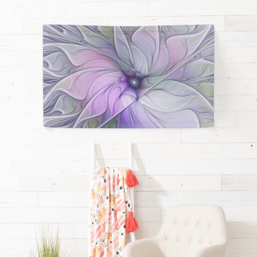 Verbluffende schoonheid Moderne Abstracte fractale Spandoek (Insitu)