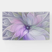 Verbluffende schoonheid Moderne Abstracte fractale Spandoek (Horizontaal)