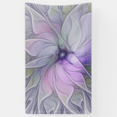 Verbluffende schoonheid Moderne Abstracte fractale Spandoek (Verticaal)