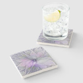 Verbluffende schoonheid Moderne Abstracte fractale Stenen Onderzetter (Zijkant)