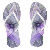 Verbluffende schoonheid Moderne Abstracte fractale Teenslippers (Voetbed)