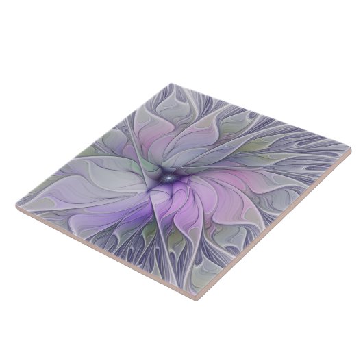 Verbluffende schoonheid Moderne Abstracte fractale Tegeltje (Zijkant)