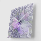 Verbluffende schoonheid Moderne Abstracte fractale Vierkante Klok (Hoek)