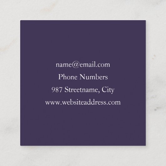 Verbluffende schoonheid Moderne Abstracte fractale Vierkante Visitekaartje (Achterkant)