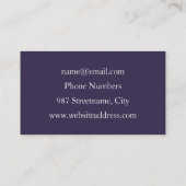 Verbluffende schoonheid Moderne Abstracte fractale Visitekaartje (Achterkant)