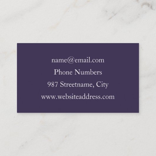 Verbluffende schoonheid Moderne Abstracte fractale Visitekaartje (Achterkant)