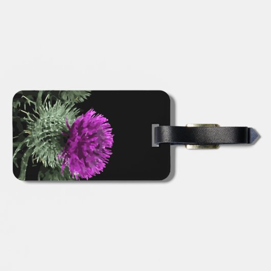 Verbluffende Schotse distel Bagagelabel (Achterkant horizontaal)