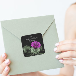 Verbluffende Schotse distel Vierkante Sticker